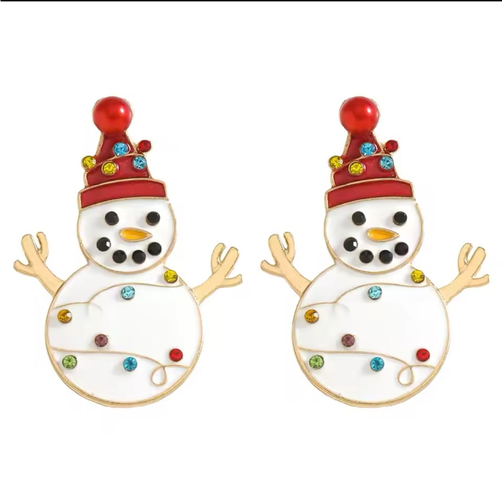 Christmas SNOWMAN Earrings NEW